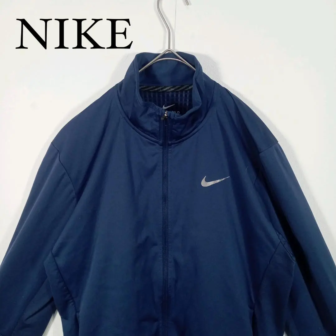 NIKE ネイビー ジップアップジャージ トラックジャケット　L