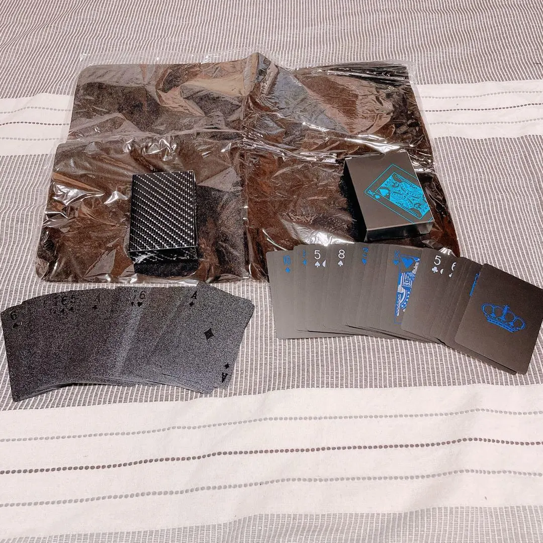 トランプマット トランプ ２個セット マジック プラスチック ブラック 黒