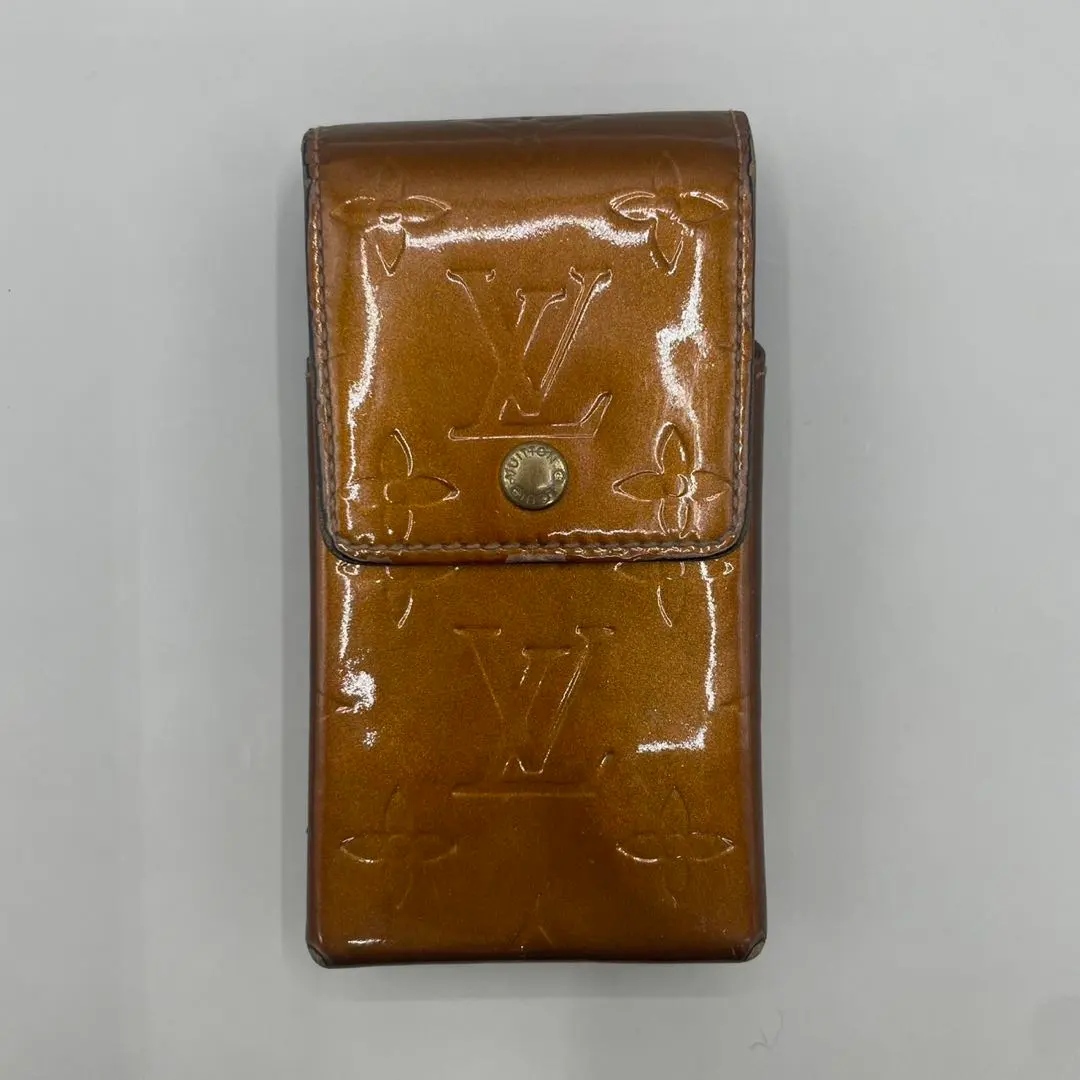 良品✨️ルイヴィトン シガレットケース 小物入れ ヴェルニグリーン エナメル 茶