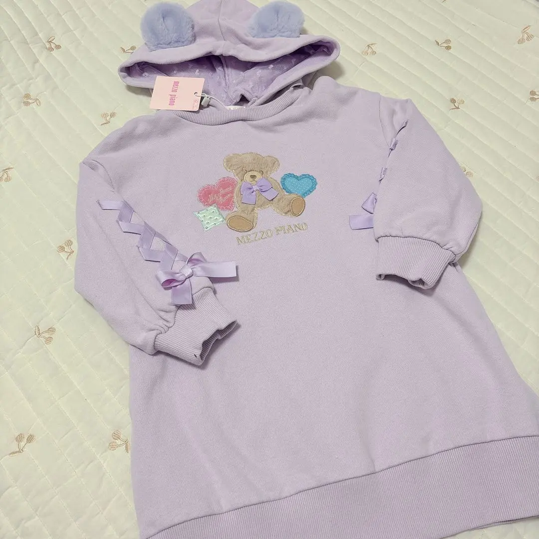 【新品】MEZZO PIANO ラベンダーワンピース 110cm