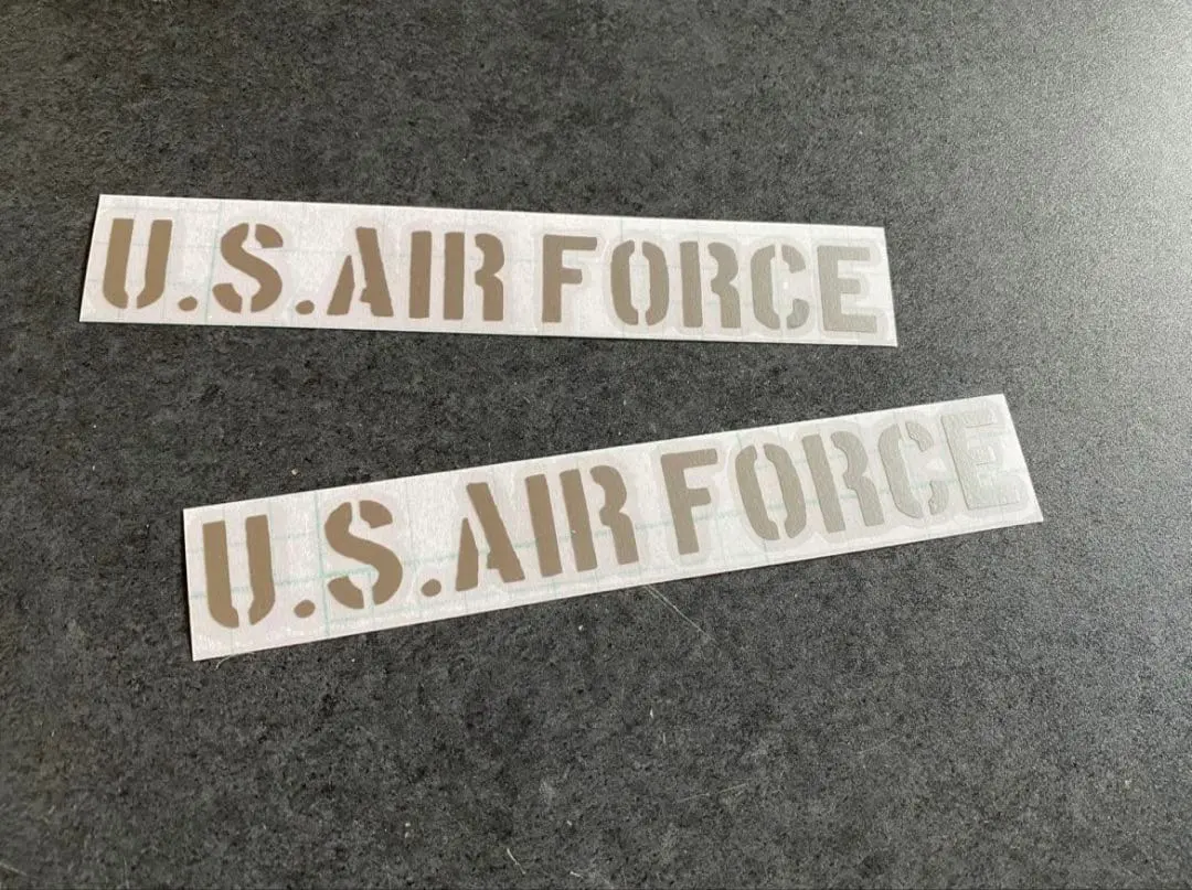 送料無料☆ US AIR FORCE A01 ステッカー 2枚セット シルバー