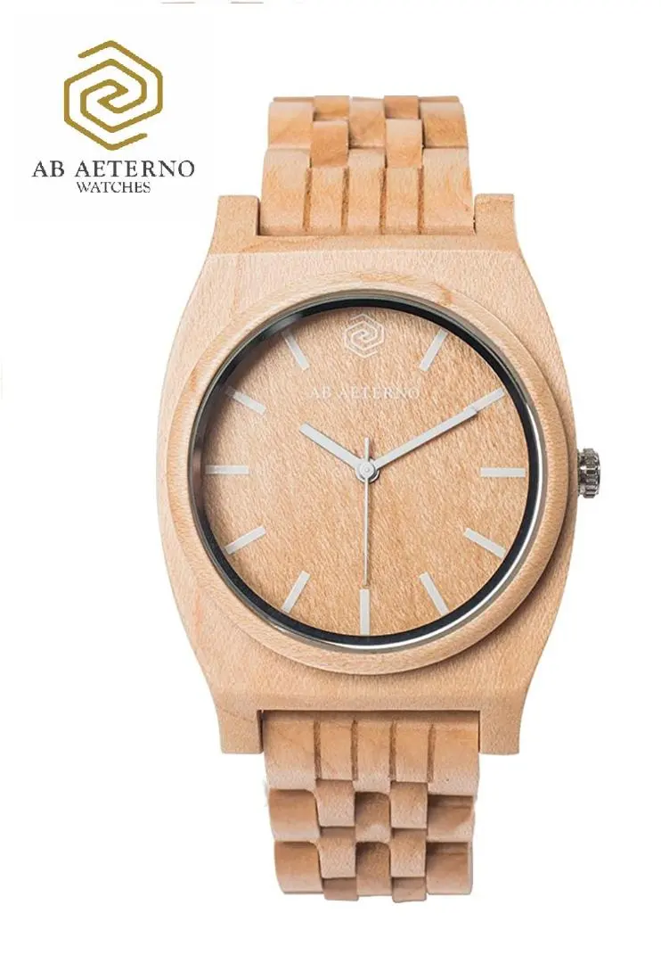 箱なし特価★新品 アバテルノ 木製 腕時計 38mm ユニセックス　6