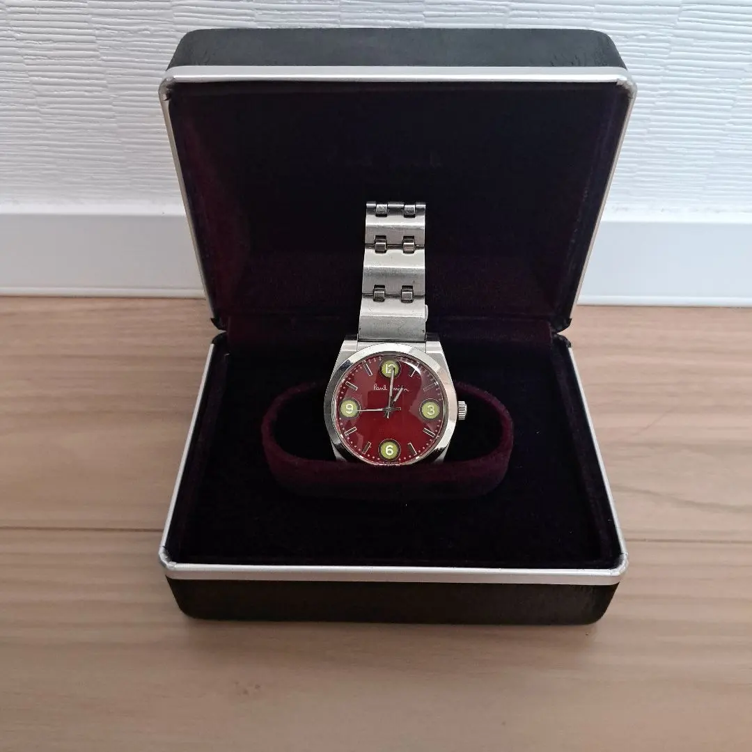Paul Smith ステンレススチール レッドダイヤル 時計