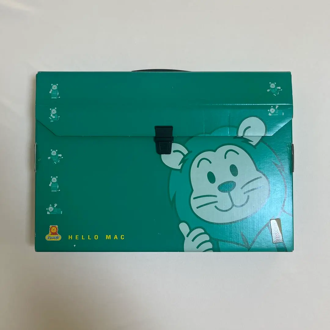 ハローマック　ロゴ入り　書類ケース　箱　ボックス　グリーン