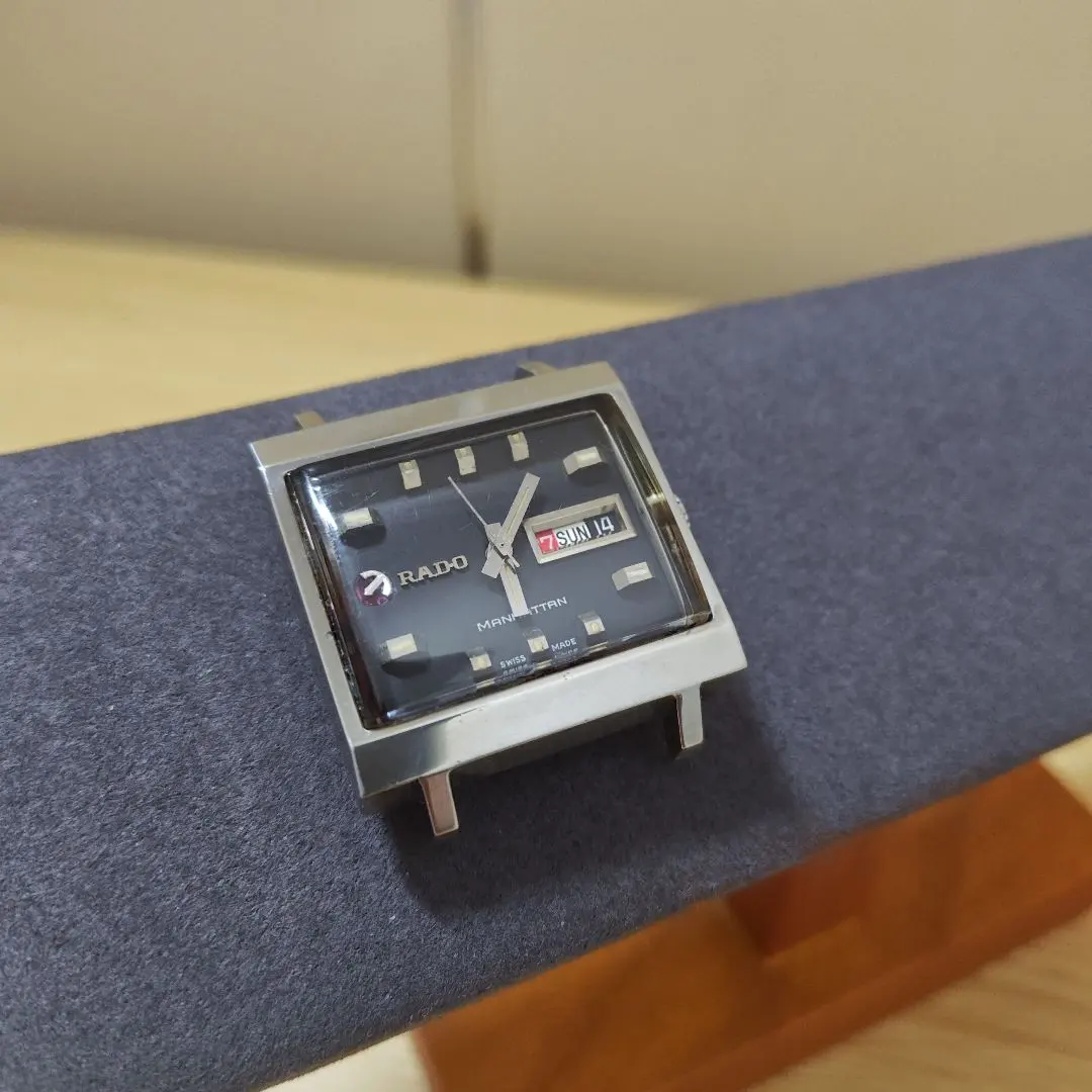 訳あり品【RADO】稼働品　マンハッタン　ブラック文字盤