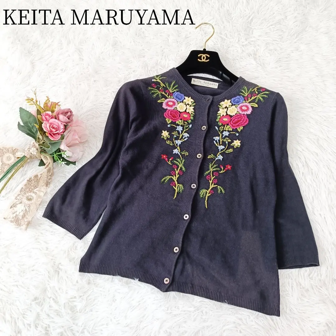 【KEITA MARUYAMA/ケイタマルヤマ】カーディガン　花柄　刺繍　羽織