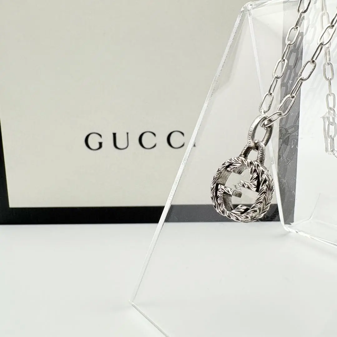 GUCCI グッチ インターロッキングG アラベスク ネックレス 925刻印