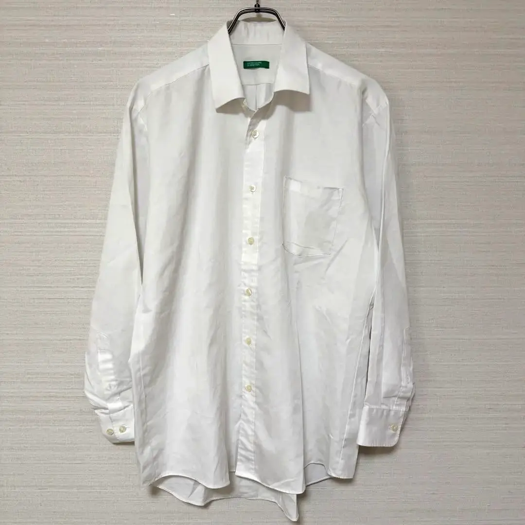 ベネトン ホワイトシャツ メンズ L ワイシャツ BENETTON ビジネス