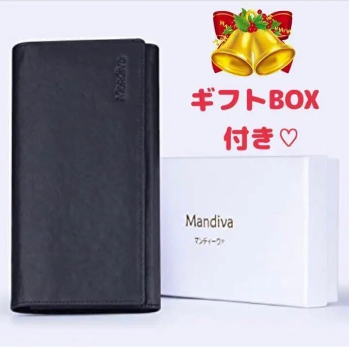 【収納力抜群】長財布 二つ折り レザー 植鞣革スタイル ギフトボックス付き☆e