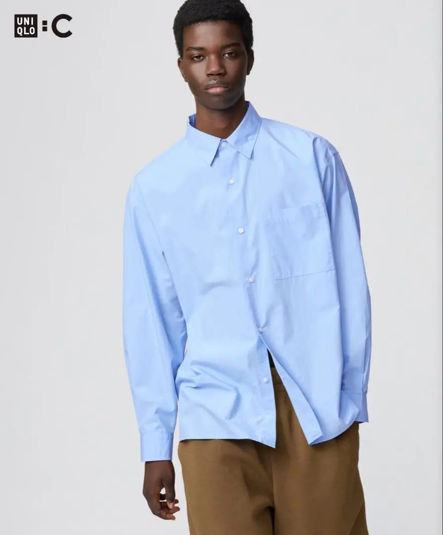 【美品】ユニクロC ブロードオーバーサイズシャツ