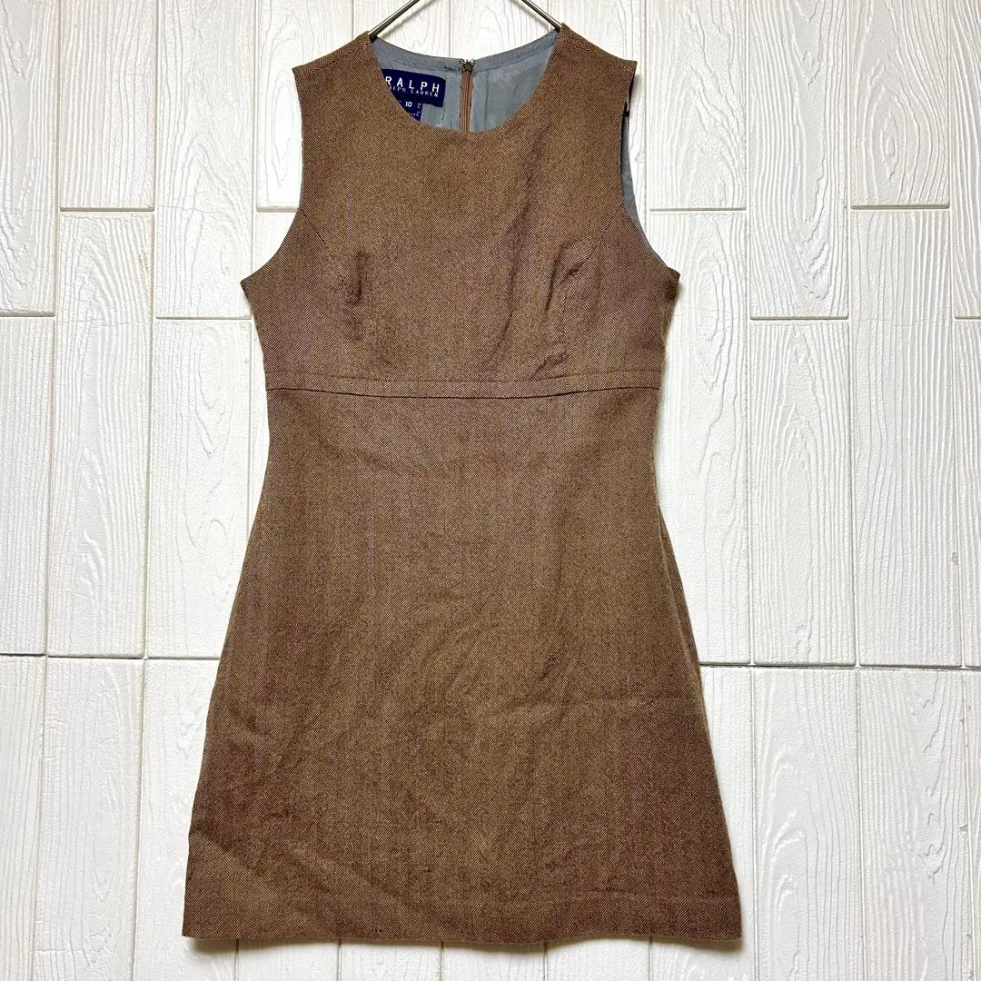 ラルフローレン ワンピース ヘリンボーン ウール アメリカ製