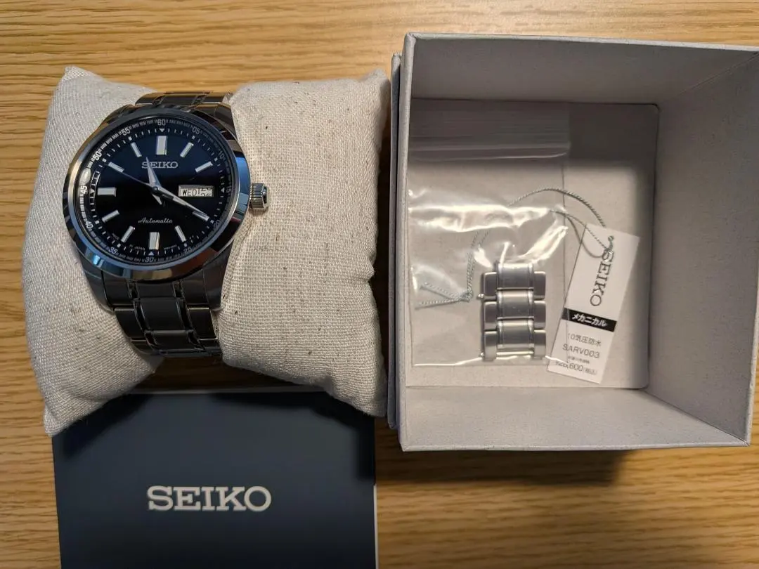 【ほぼ新品】SEIKO 自動巻き時計SARV003 ステンレススティール