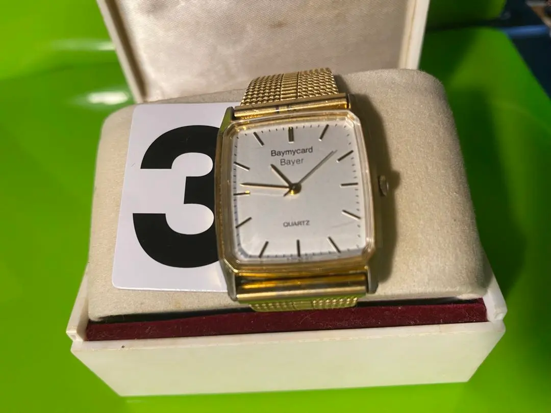 詳細Bayer クォーツ 腕時計 ゴールド完動品電池交換済み27ミリフリーサイズ