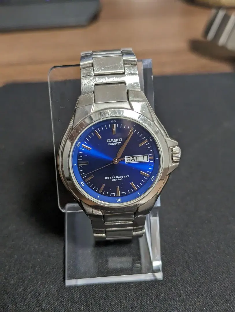 CASIO mtp-1228dj 青盤 クォーツ