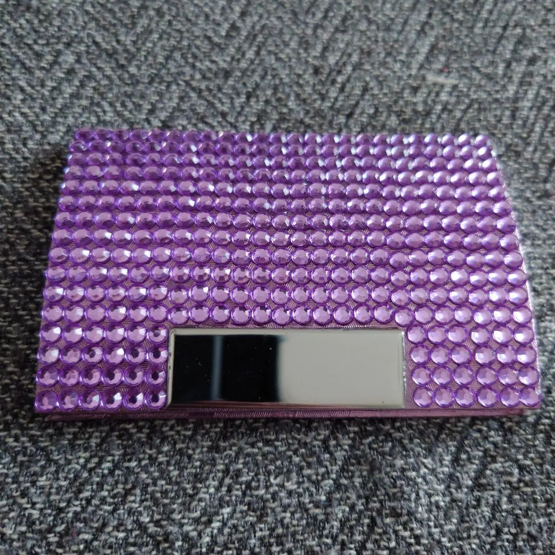 パープル スパンコール 名刺入れ