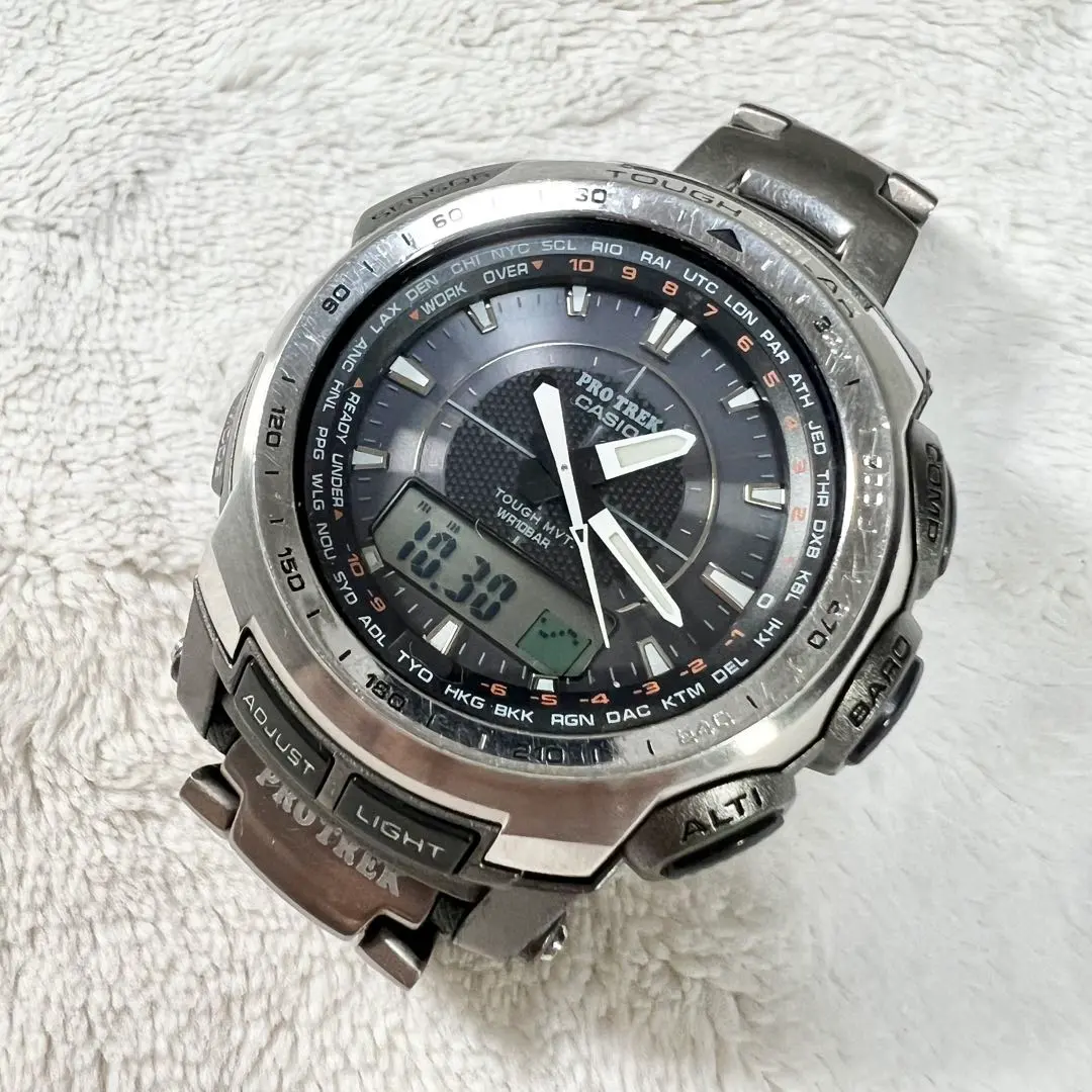 PROTREK PRW-5100T 電波ソーラー メタルバンド シルバー