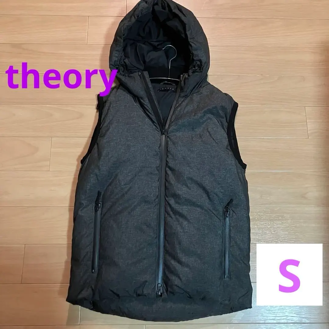 【美品】セオリー theory ダウンベスト　チャコールグレー　S