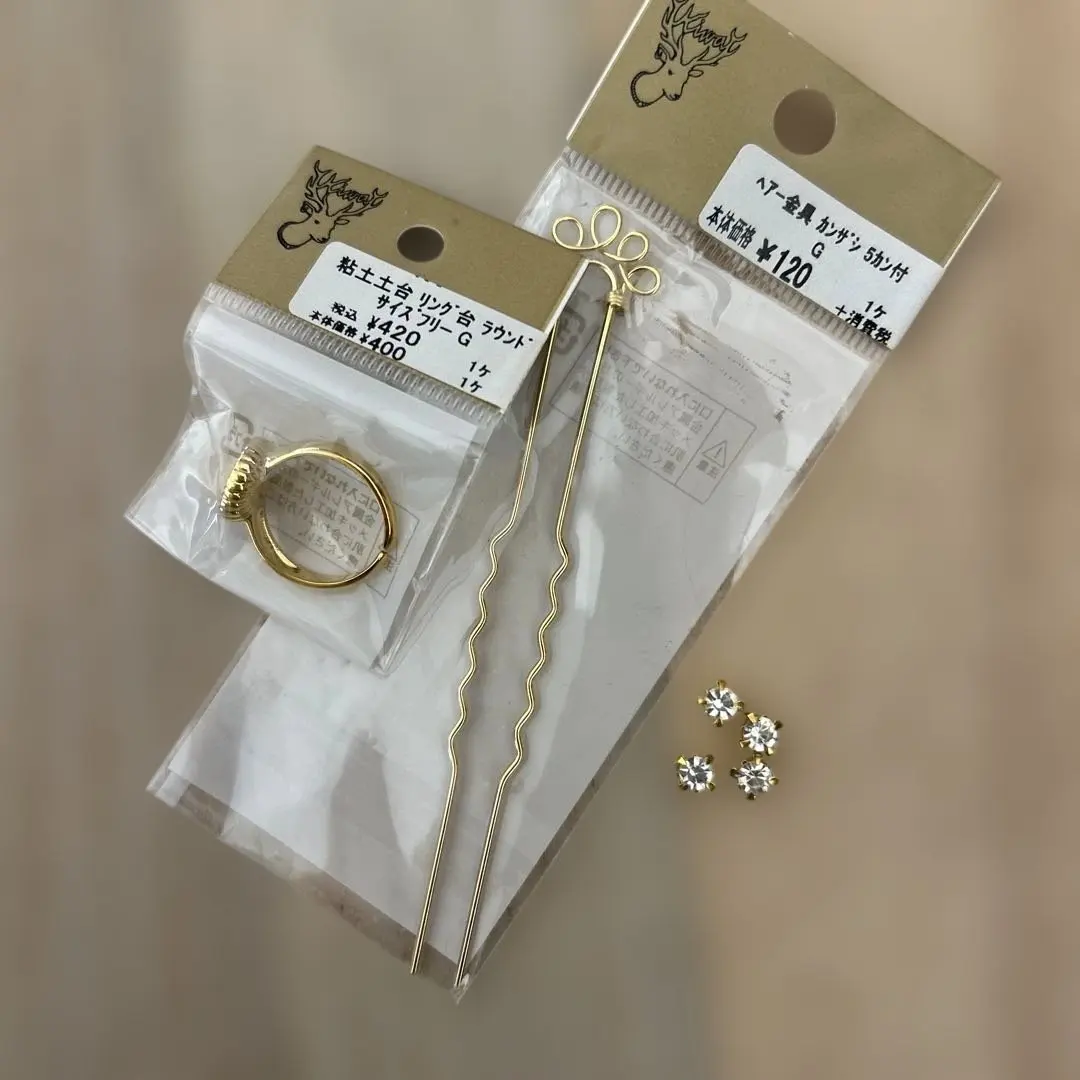 ヘアピン・リング・ビジューセット