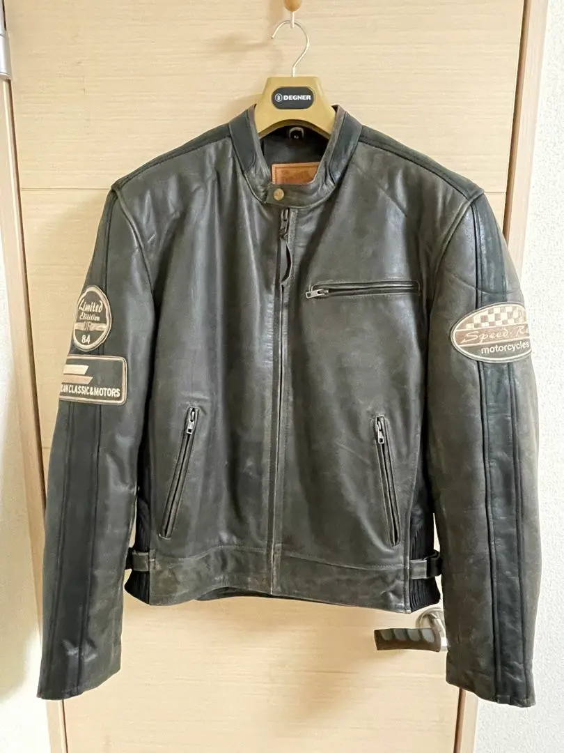 デグナー　レザーライダースジャケット　Mサイズ　ビンテージ加工