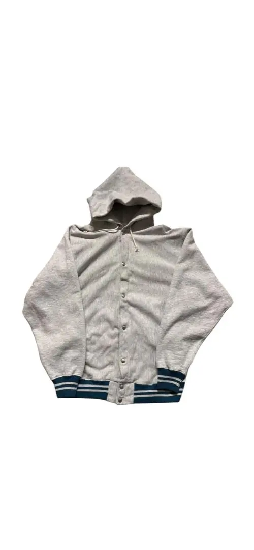 90s USA製 リバースウィーブ スナップボタン付きスウェットパーカー