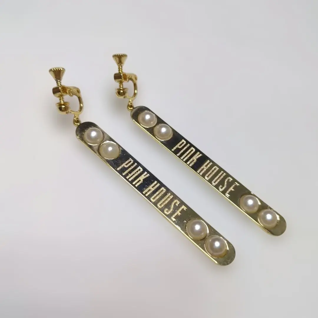 ピンクハウス　パ―ル使い　イヤリング