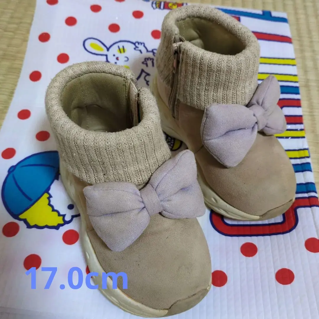 17.0cmリボン付きブーツ