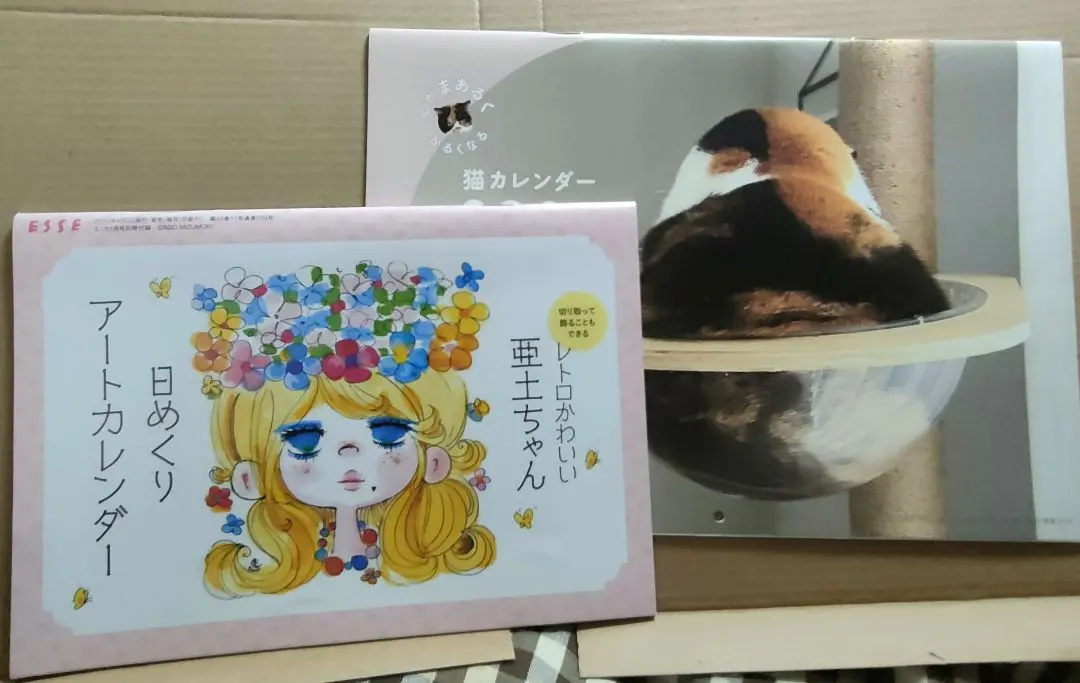 猫カレンダー＆レトロかわいい 亜土ちゃん 水森亜土 日めくりアートカレンダー