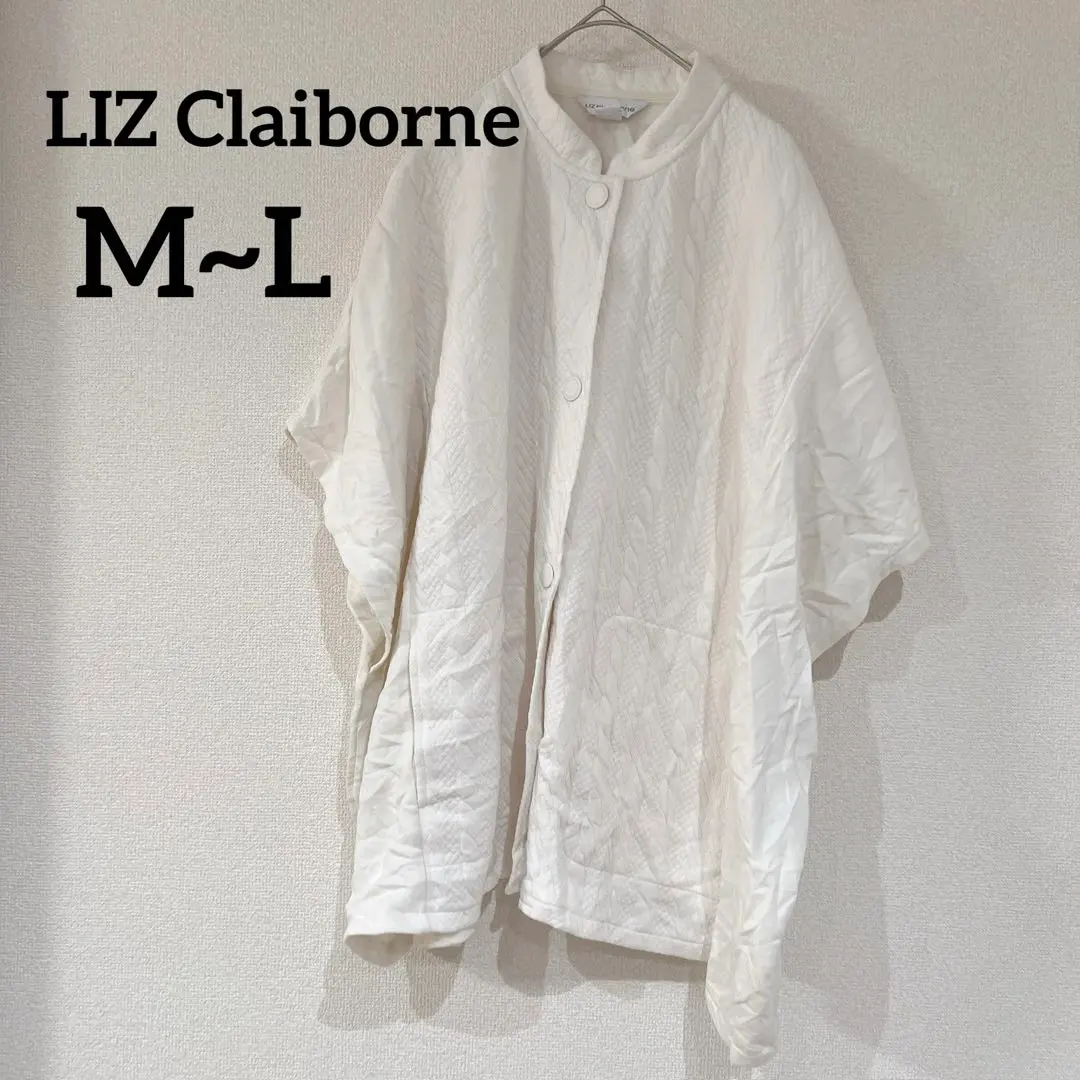 美品✨️LIZ Claiborne 【M】 【L】 ホワイトカーディガン カーデ