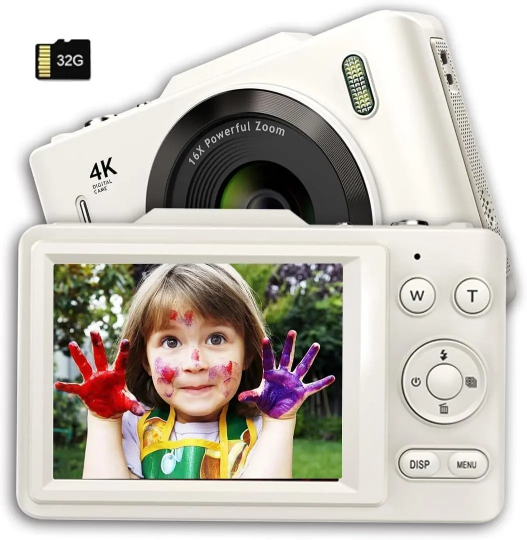【R1608-32-56】4K初心者向け多機能デジカメ 2.8インチ液晶