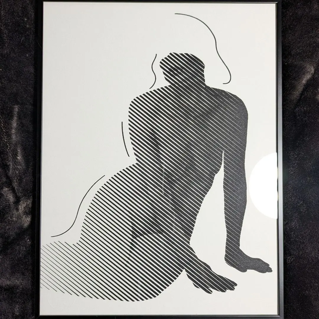 aicon works シルクスクリーン 額装済 AICON