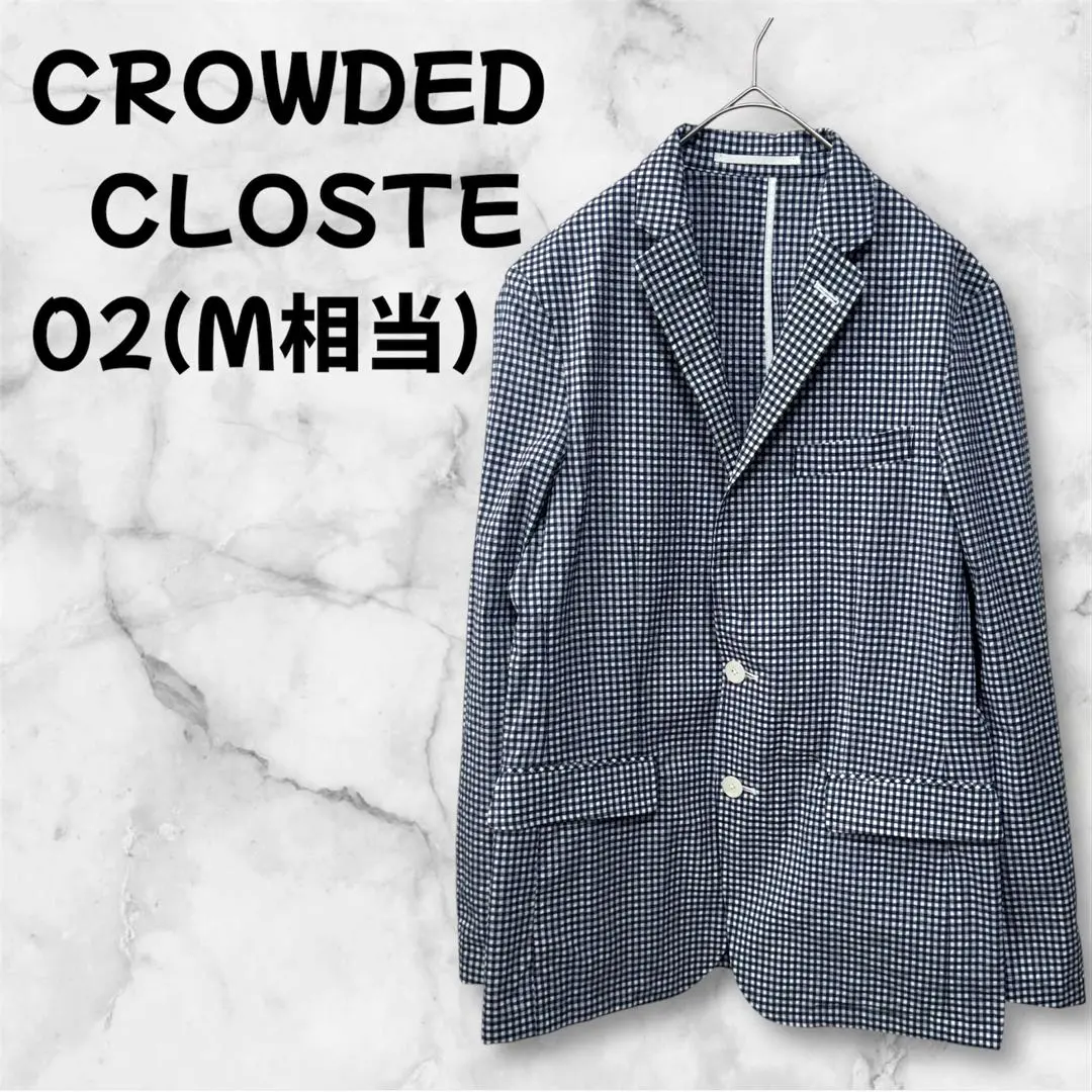 クラウデッドクローゼット テーラードジャケット ギンガムチェック柄 M相当