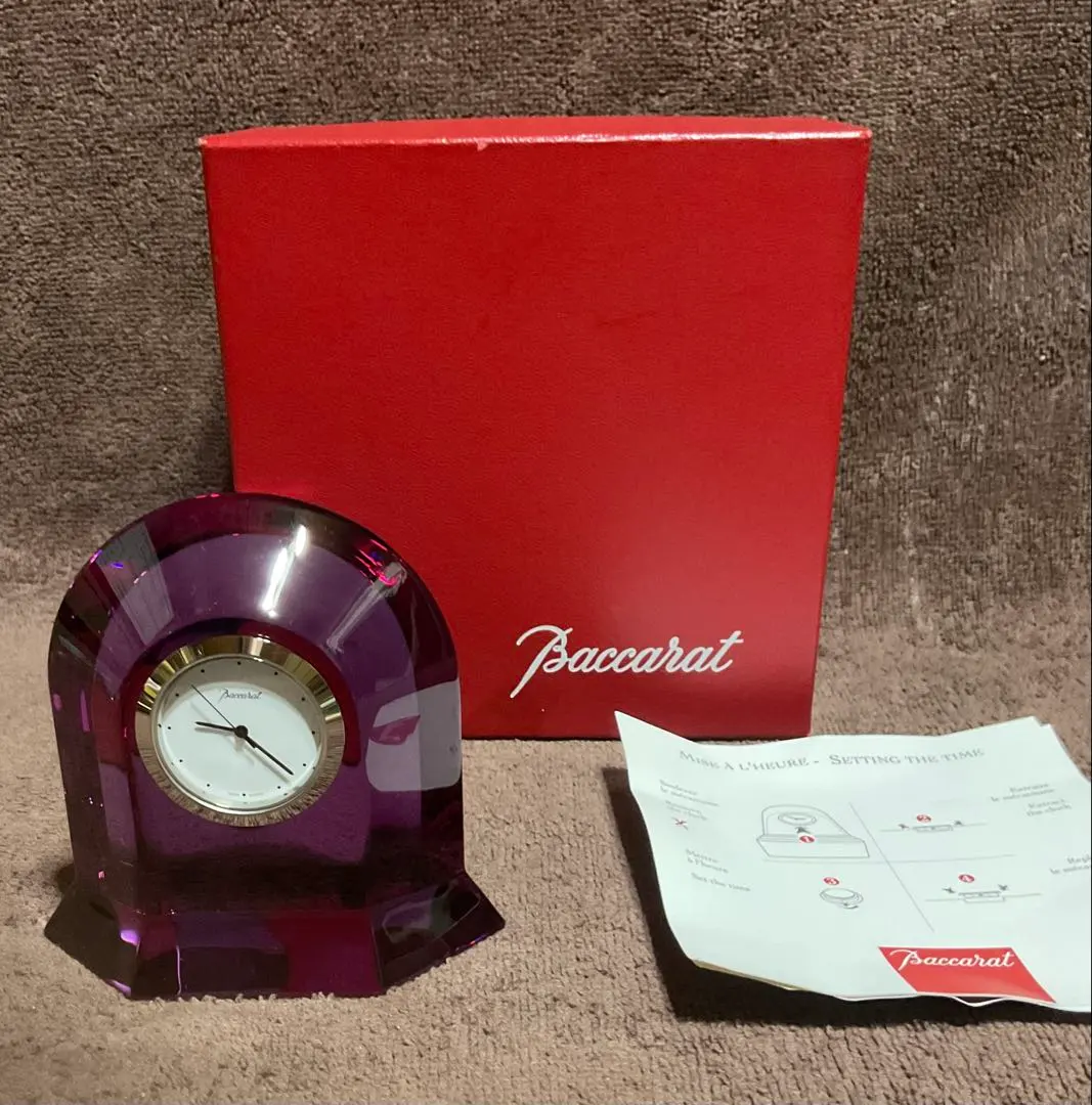 新品1970年代フランス製バカラ 置時計クリスタルガラス　 (ビンテージAAA)