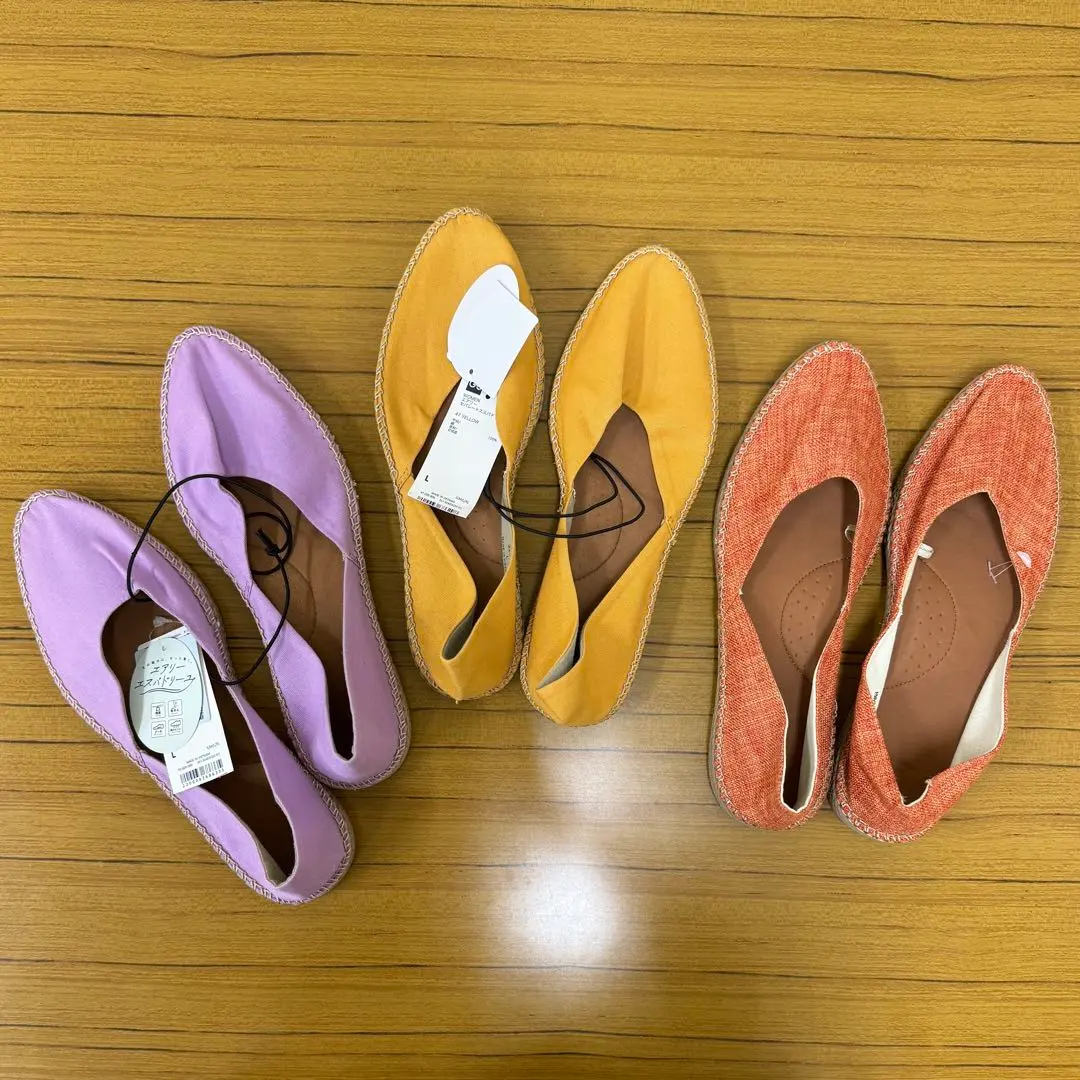 GU エアリー セパレートエスパドリーユ 新品 L 3足 スリッポン まとめ売り