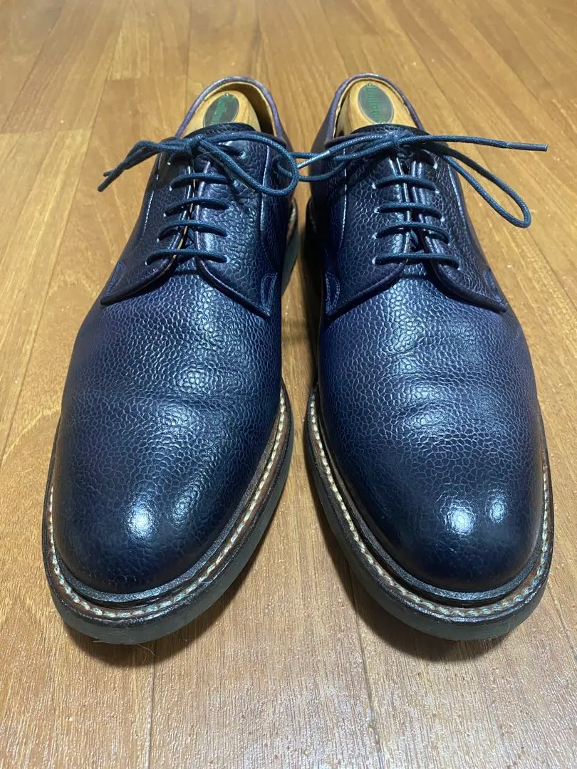 【美品】ANDRES SENDRA アンドレスセンドラ プレーントゥ ネイビー