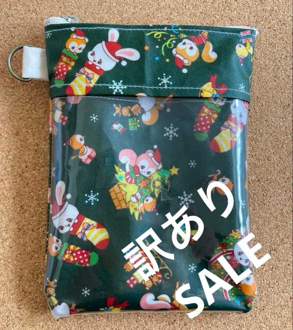 新品　ラミネート　手帳ケース　障害者手帳　療育手帳　レトロクリスマス柄