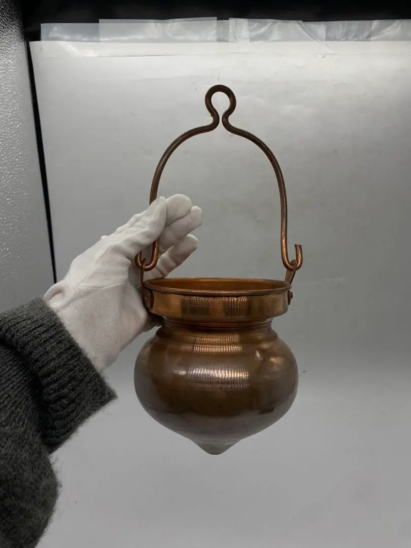 銅製 水滴 雫 滴下器 吊り 薬缶 ポット アンティーク インテリア 仏具