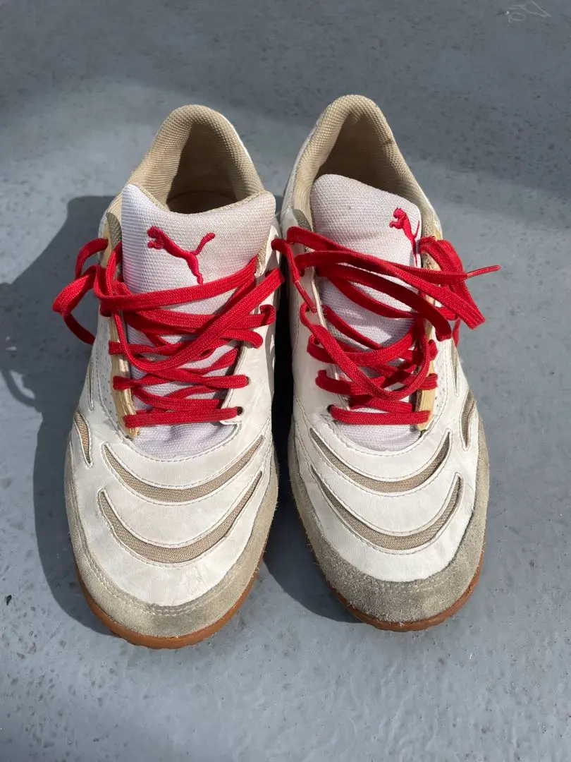 【26.5㎝】Puma サッカーシューズ ホワイト/レッド フットサル