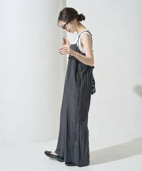 【試着のみ】フリークスストア ワッシャー加工フリルボリュームサロペット
