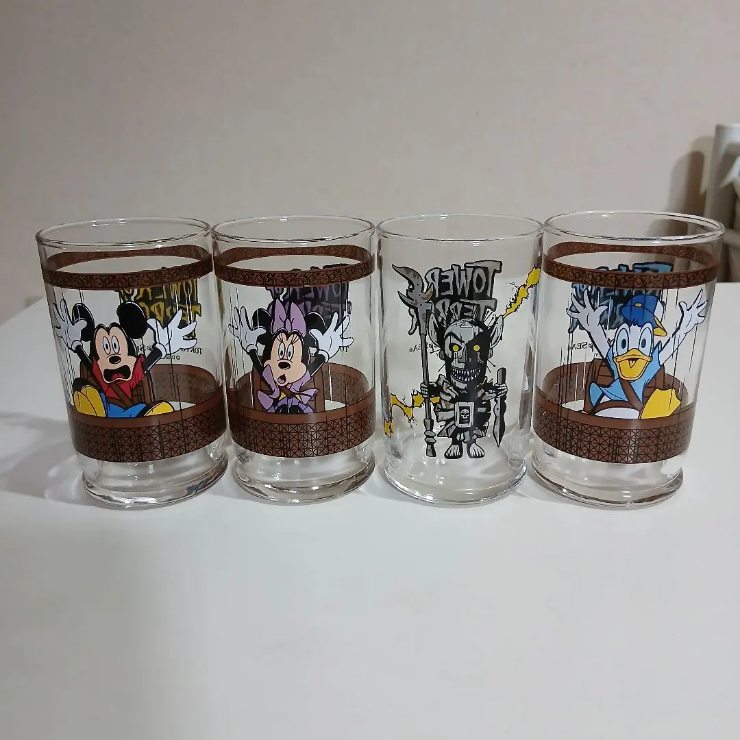 ディズニー シー「タワー・オブ・テラー」ガラス製 コップ グラス ミッキー
