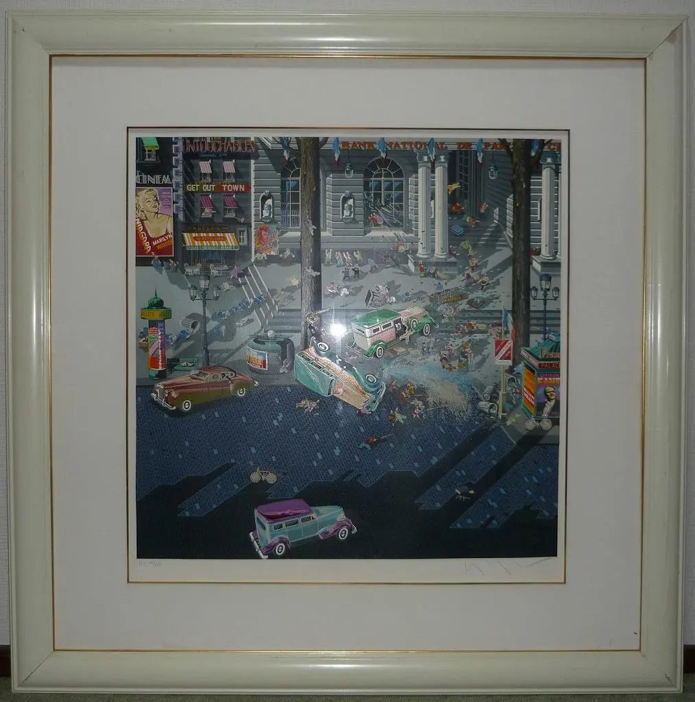 ★版画★ヒロ・ヤマガタ　シルクスクリーン　泥棒2★S44