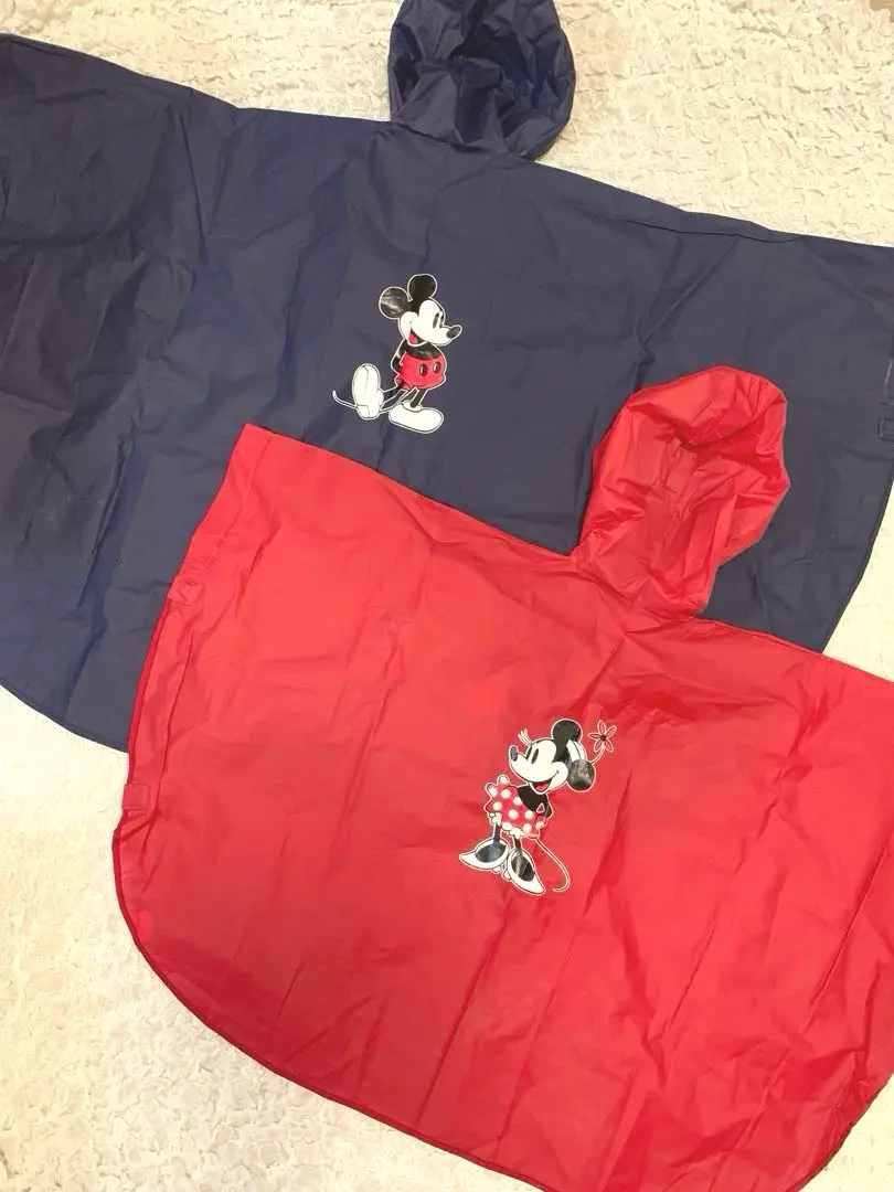 ディズニーリゾート　ランド　レインポンチョ　ミッキーミニー　130 110