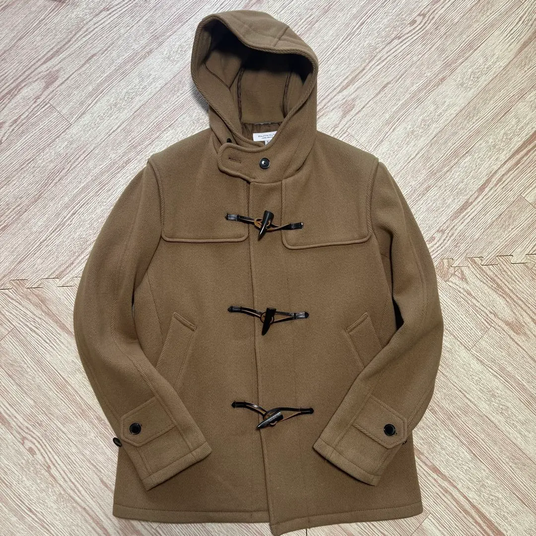 【値下げ】BEAUTY&YOUTH ダッフルコート Lサイズ ブラウン