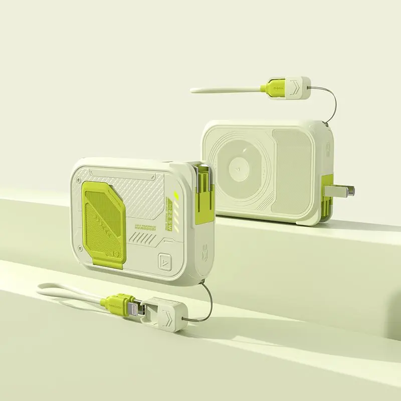 新品 コンセント一体型 モバイルバッテリー 20000mAh ライトグリーン色