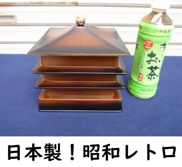 ◆送料無料◆珍品昭和レトロ 新品 三段重ね灰皿 煙草盆 三重の塔 日本製