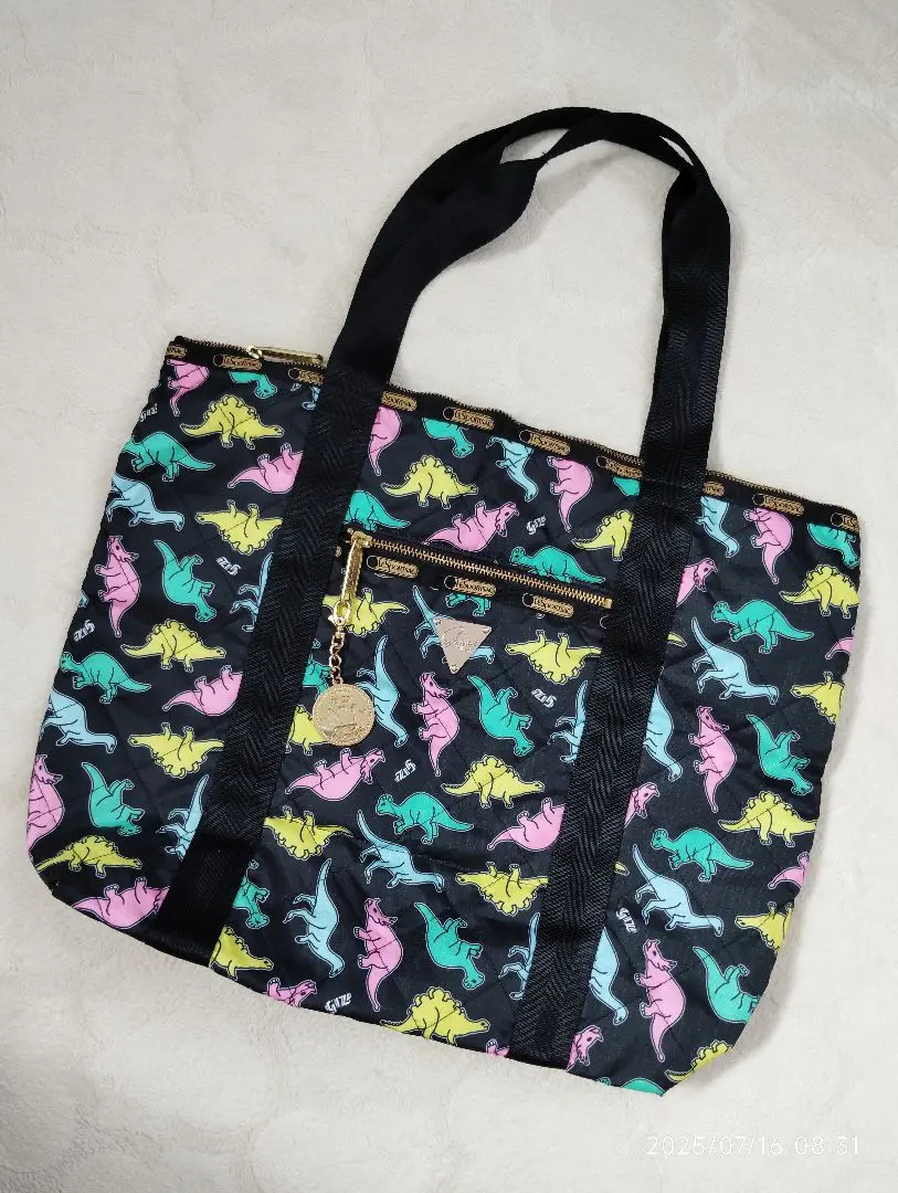 【希少コラボ】レスポートサック × ジョイリッチ トートバッグ 恐竜柄