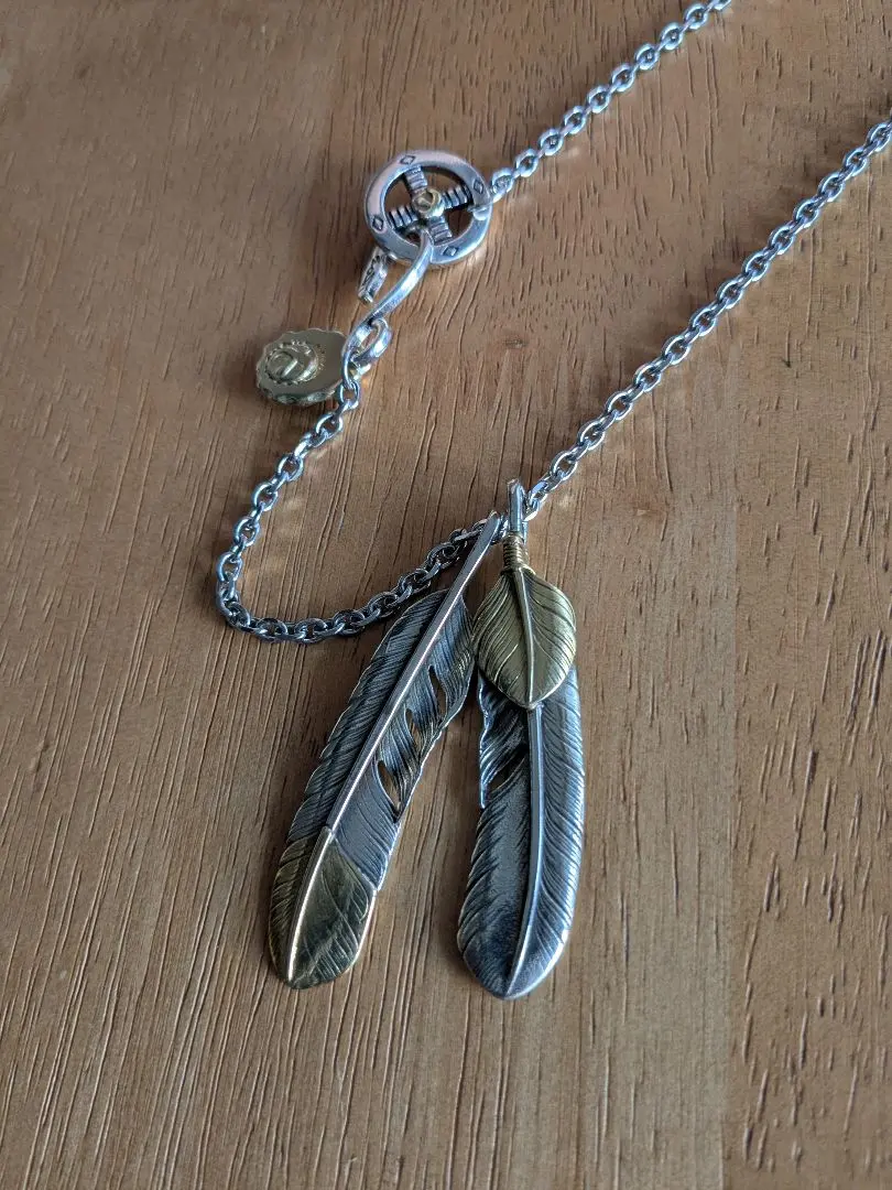 ゴローズ調 フェザー 2連ネックレス