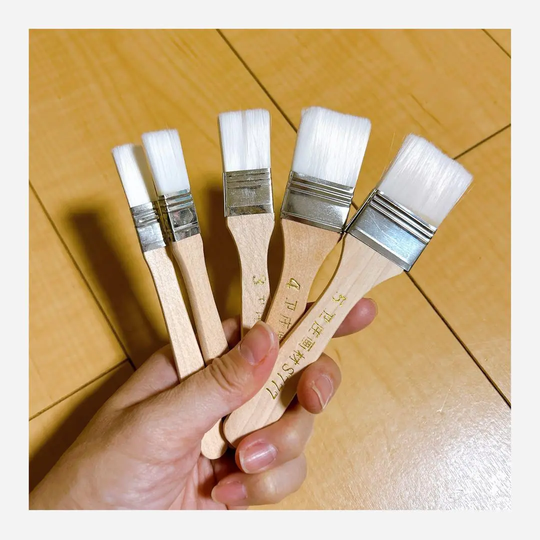 多用途刷毛 5サイズセット ペイント刷毛 ナイロンブラシ デザイン画