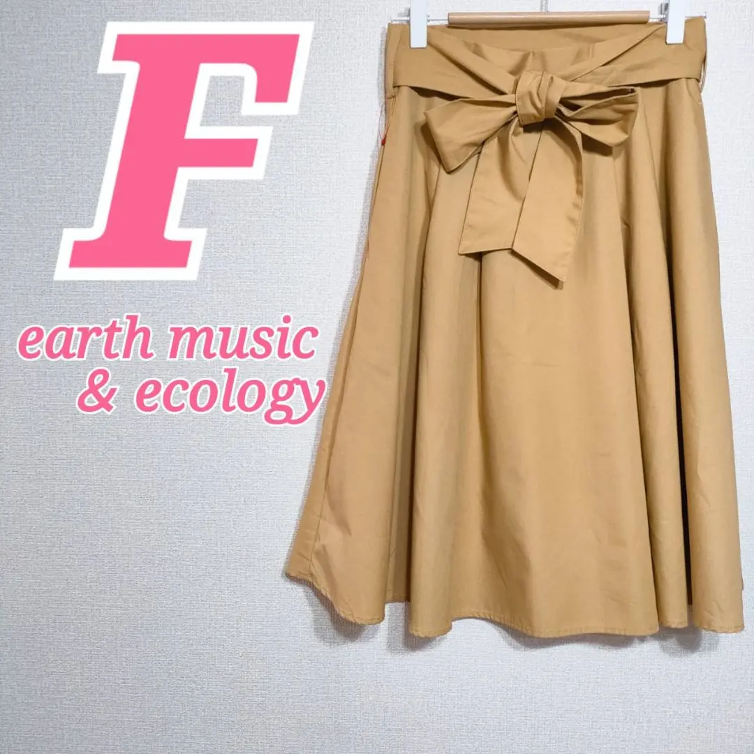 earth music & ecology イエローリボンフレアスカート