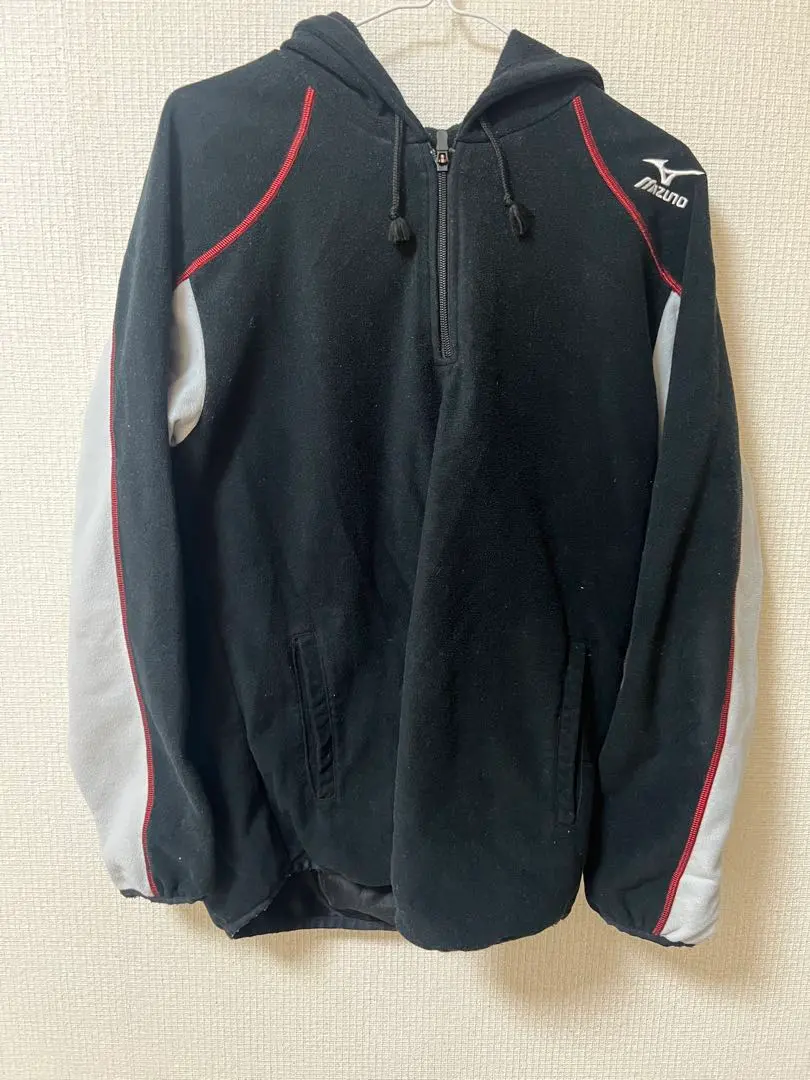 Mizuno ハーフジップフード付きジャケット　フリース生地　ミズノ