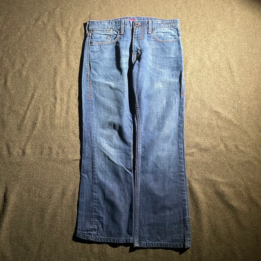 00s Levi’s low boot ワイドデニムパンツ　32/30 濃紺